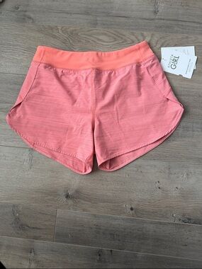 Athleta Heathered Coral Athletic Shorts